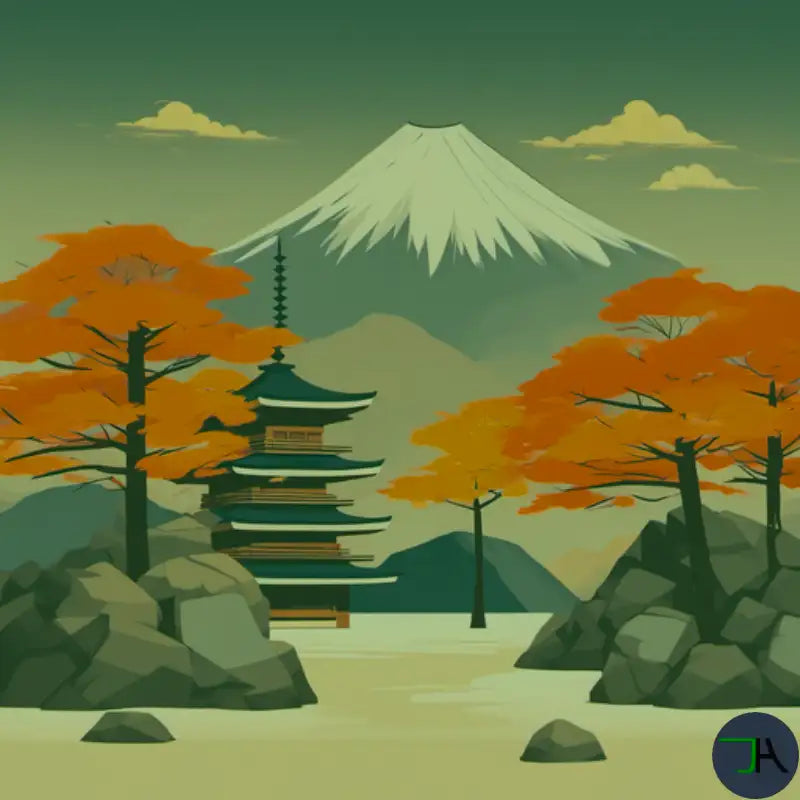 Chikara Houses Your Gateway To Comfort and Style. Image of the Fuji mountain with the amazing colors of Japanese Autumn