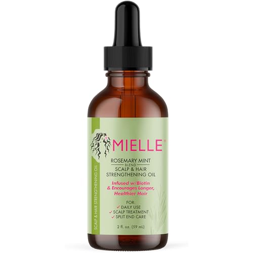 Mielle Organics Rosemary Mint Scalp & Hair Strengthening Oil for All Hair Types, 2 Ounce bottle