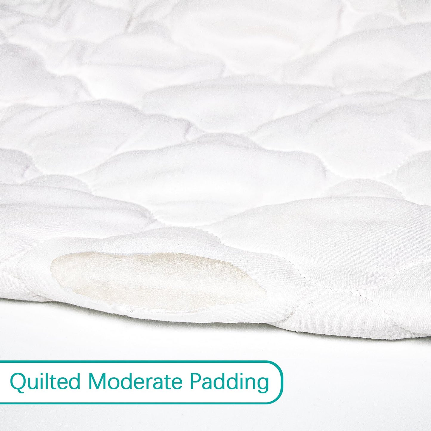 Crib Mattress Protector Waterproof & Noiseless Crib Mattress Pad Cover, Skin Friendly & Breathable & Machine Wash 100% Absorbent Crib Toddler Mattress Protector, (Quilted Improved Thickness)