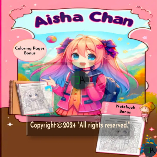 Aisha Chan's World Discoveries - Bonus Activity Notebook and Coloring Images - Special Edition: EN - FR - JP book back cover