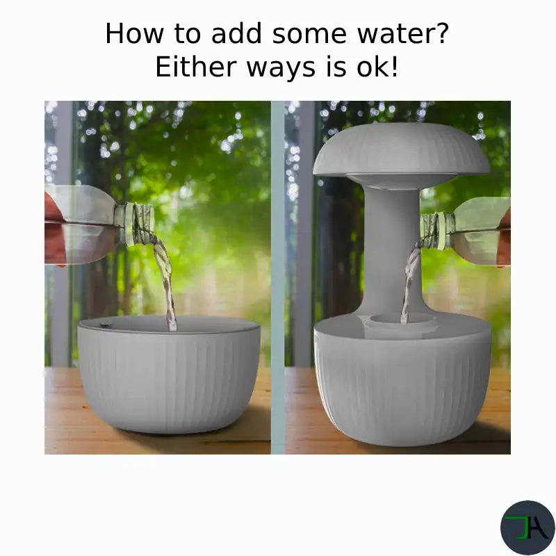 Anti-Gravity Water Droplet Humidifier - Cool Mist Maker for Purified Air and Stress Relief Chikara Houses  how to fill it up