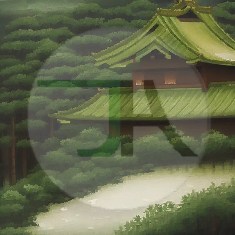 Architecture Harmony Nature Japanese House Canvas Art Image