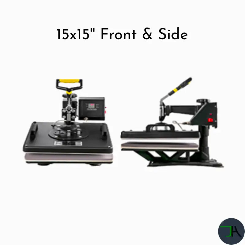 Combo Heat Press Machine 6 in Multifunctional Sublimation Printer Transfer for Mug Hat Plate T-Shirt -  front and side 15x15