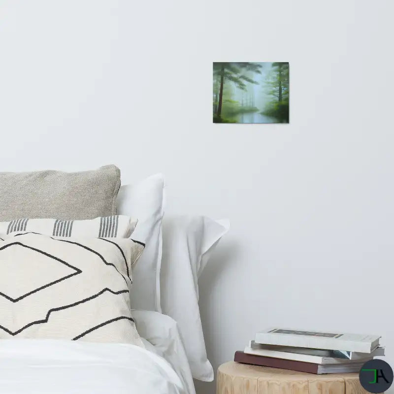 Peaceful Flow - Japanese Guardian Trees of Mysterious Forgotten River 8x10