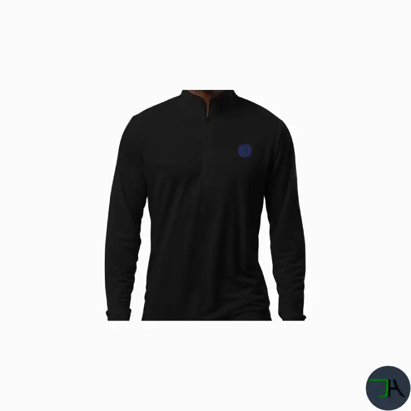 Quarter Zip Pullover Chikara Premium Eco-Friendly black front