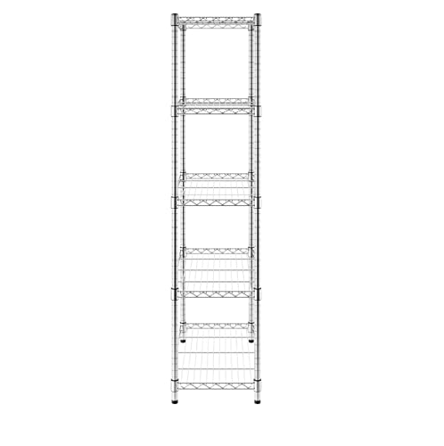 Steel Wire Shelving Rack Commercial Grade Adjustable 5-Tier