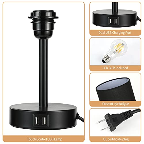 Touch Control Table Lamp for Bedroom