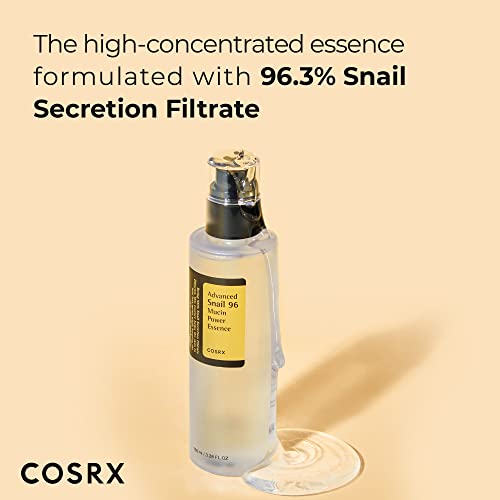 Snail Mucin 96% Power Repairing Essence Hydrating Serum for Face with Snail Secretion