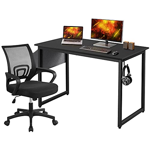 Computer Desk with Storage Bag & Headphone Hook