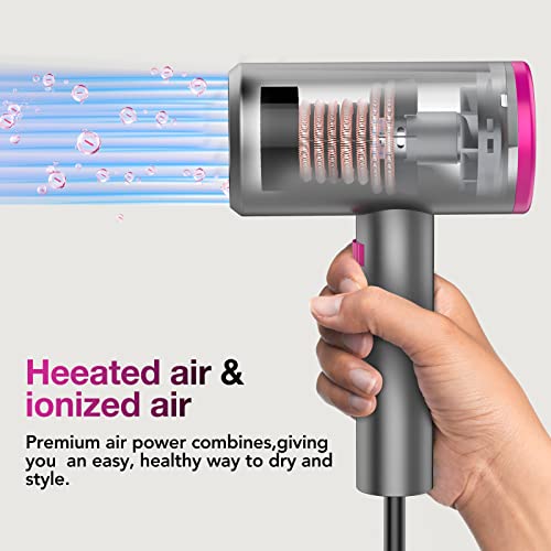 Hair Dryer with Diffuser Lightweight Portable Travel Hairdryer 1600W Ionic