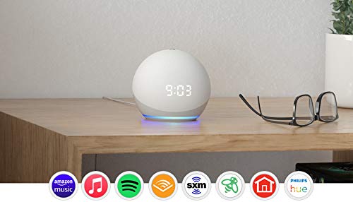 Smart speaker with clock and Alexa