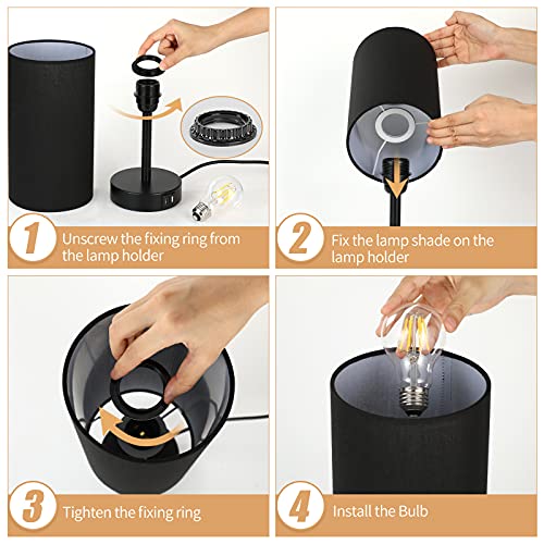 Touch Control Table Lamp for Bedroom