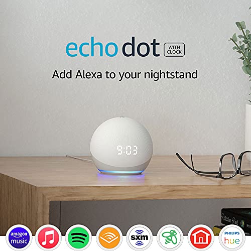 Smart speaker with clock and Alexa