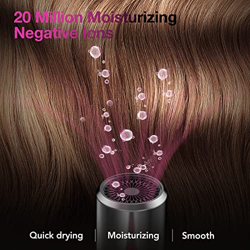 Hair Dryer with Diffuser Lightweight Portable Travel Hairdryer 1600W Ionic