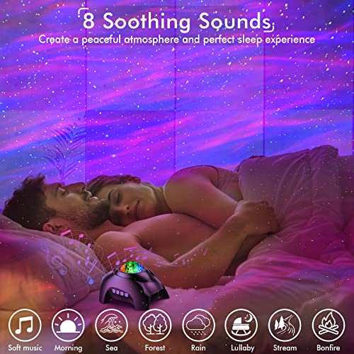 Projecteur d'étoiles au plafond White Noise Aurora