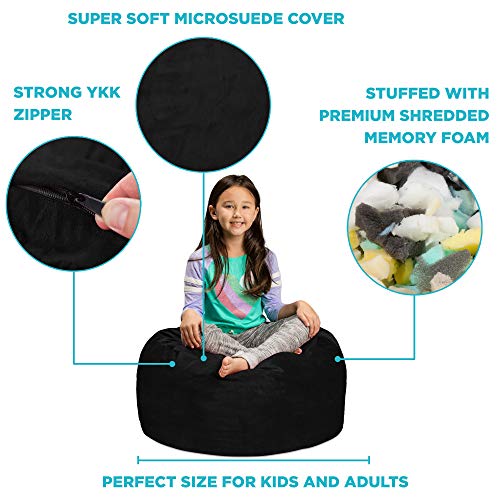 Kids Bean Bag Chair Black