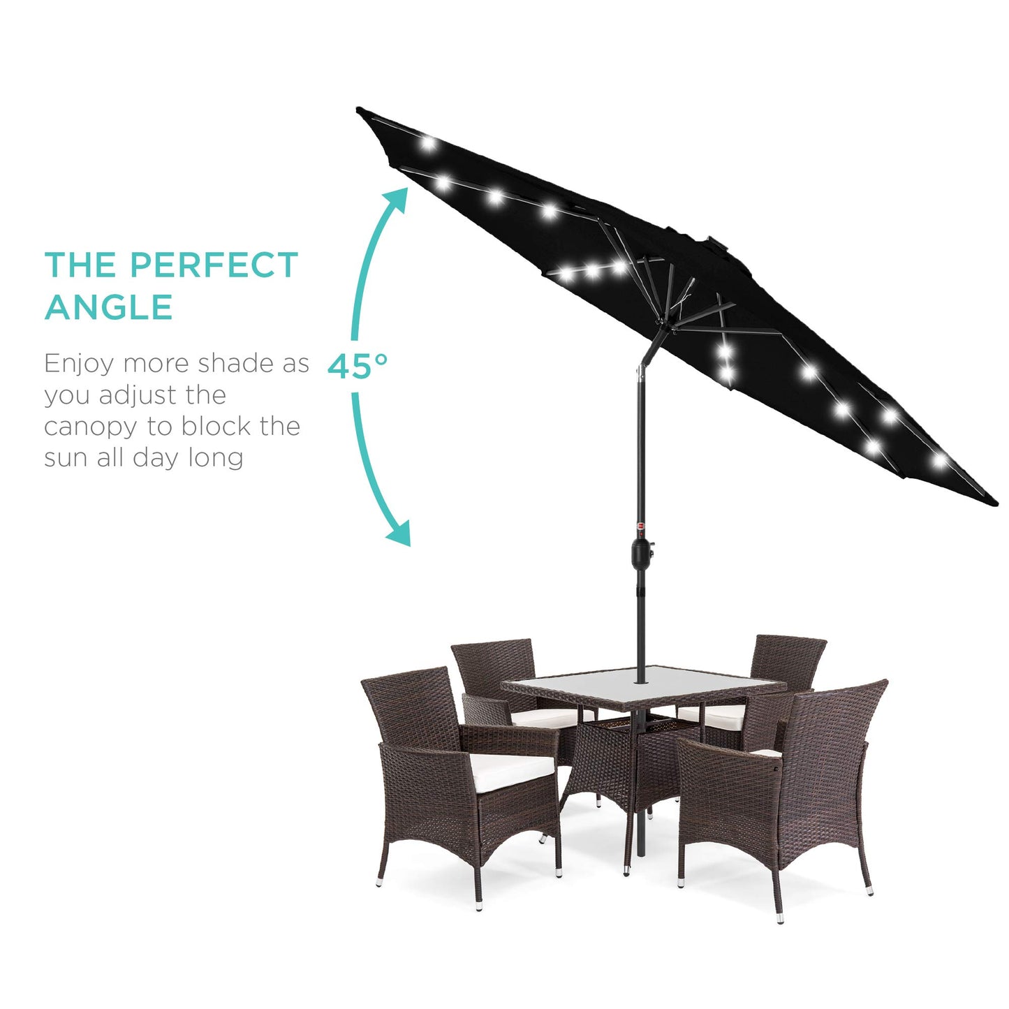 Patio Umbrella Solar Powered LED Lighted