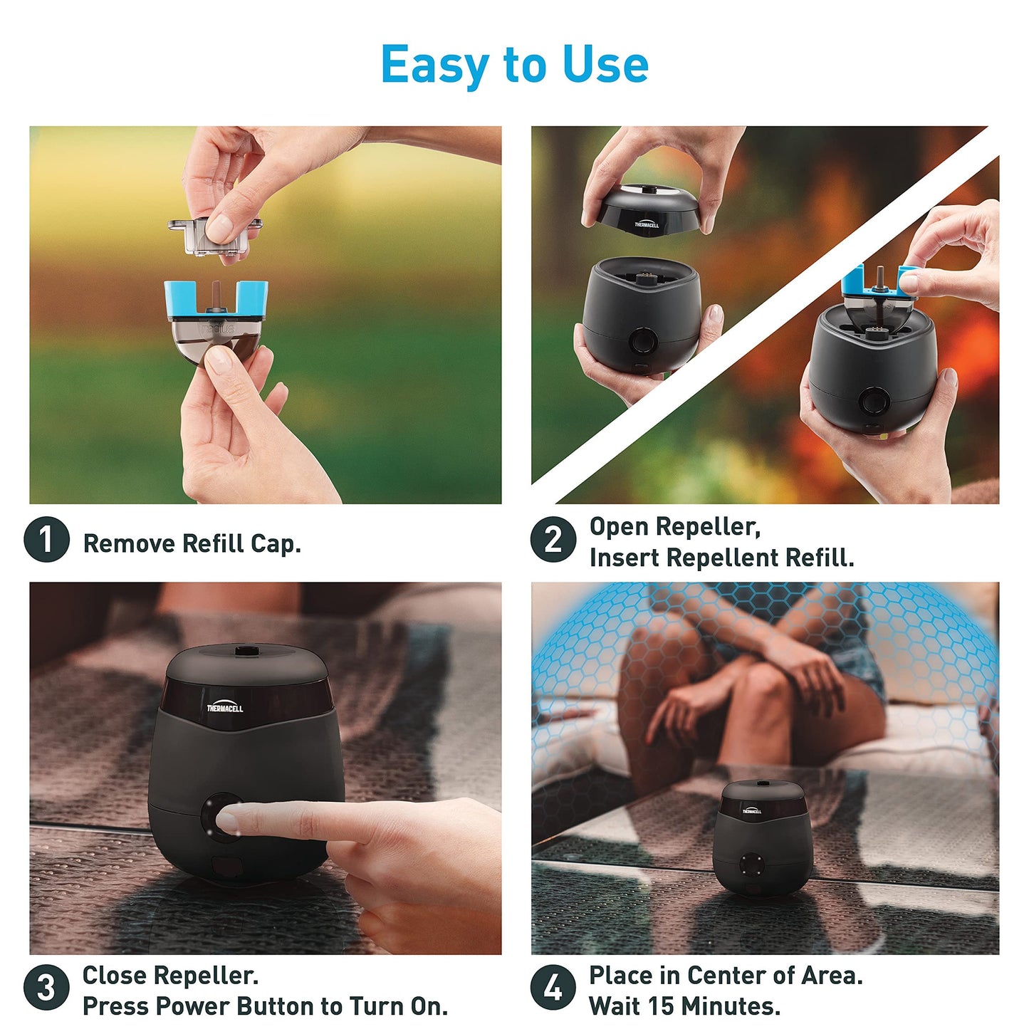 Mosquito Repeller Rechargeable with Mosquito Protection Zone