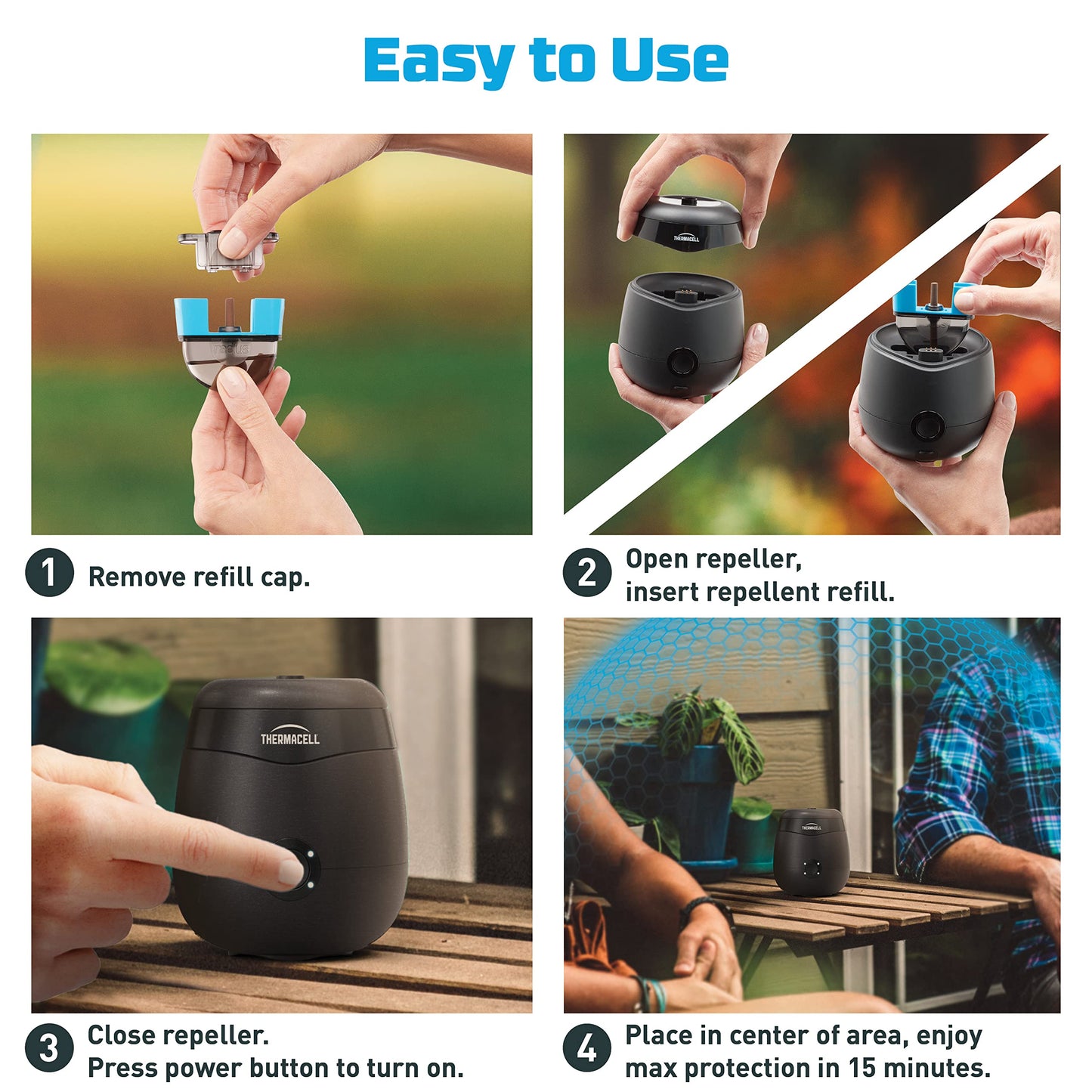 Mosquito Repeller Rechargeable with Mosquito Protection Zone