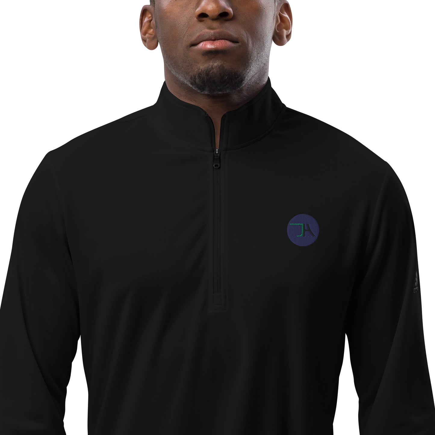 Quarter Zip Pullover Chikara Premium Eco-Friendly front side black zipped top sports