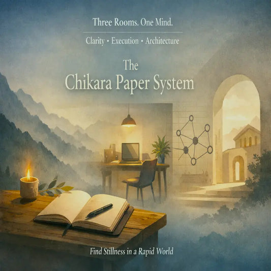The Chikara Paper System: Three Rooms, One Mind.  Clarity - Execution - Architecture