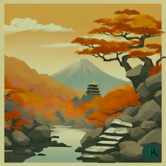 Transforming Monday Blues with Yoru No Chikara - Chikara houses - Japanese fall amazing color of the nature with mount Fuji on the background