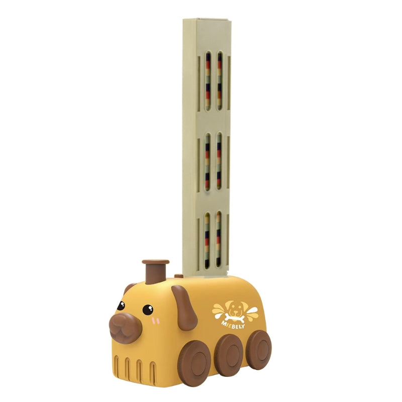 Magical Domino Train Toy Set | Brain Development, Stacking Blocks, Electric, Fun for Kids dog