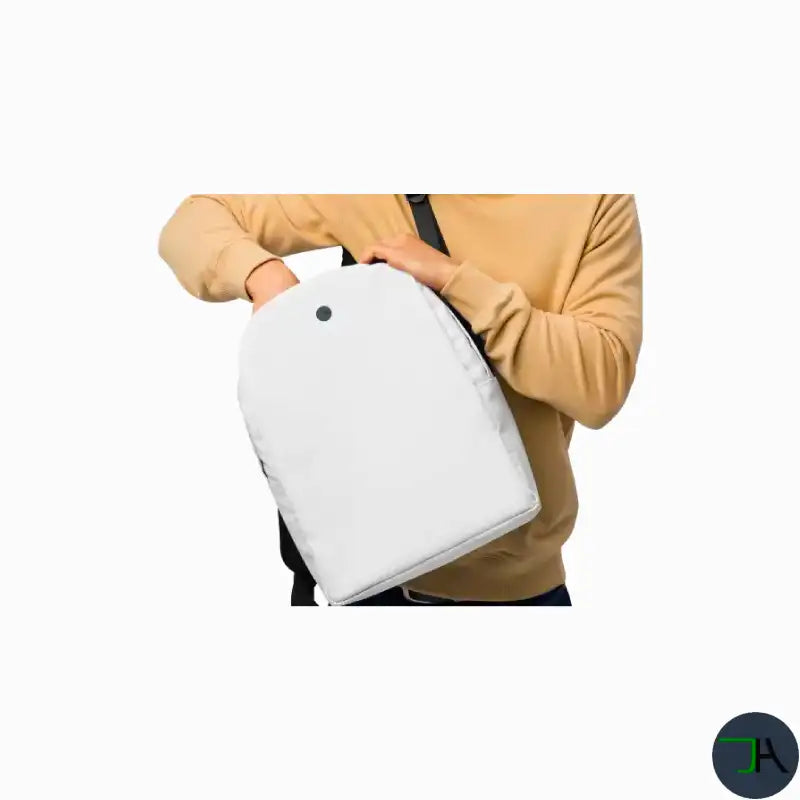 Chikara White Backpack: Minimalist Style, Spacious & Durable - Ideal for Women and Men, with Laptop Space