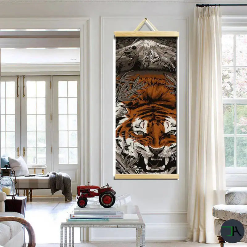 Japanese-style Tiger Painting: Add a Touch of Culture to Your Home Decor Chikara Houses  Patio