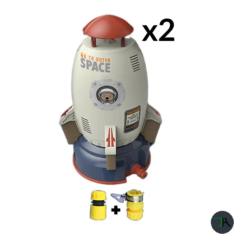 Rocket Adventures Kids Sprinkler Spinner - Kids Water Play grey x2