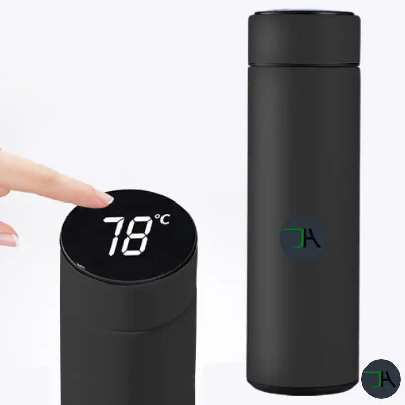 Smart Touch Display Temperature Cup - 304 Stainless Steel Water Cup Chikara Houses Black