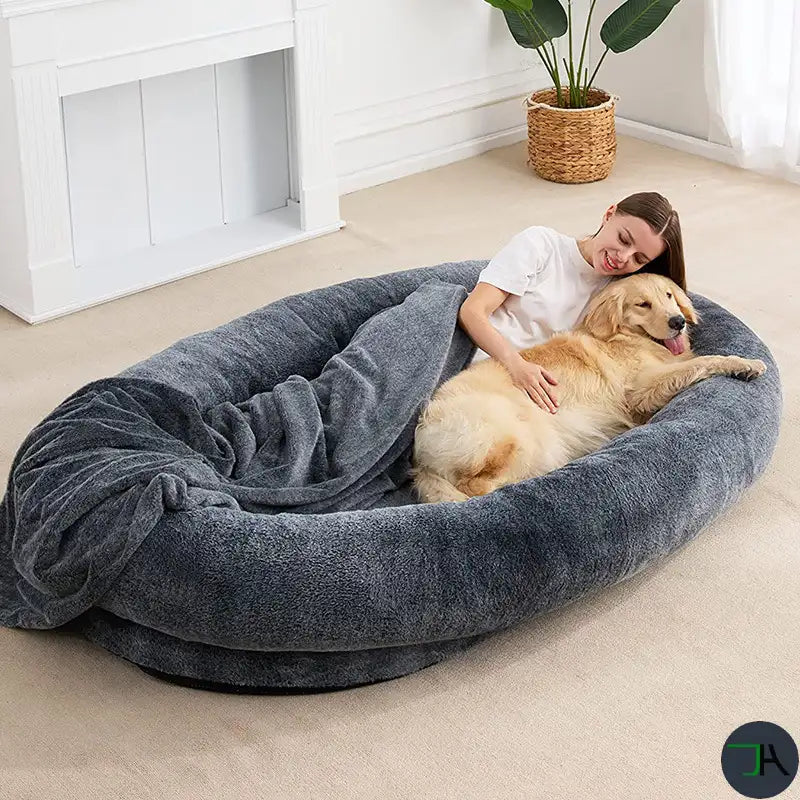 The Ultimate Comfy Retreat - Luxury Large Human Dog Bed with Sponge Lining