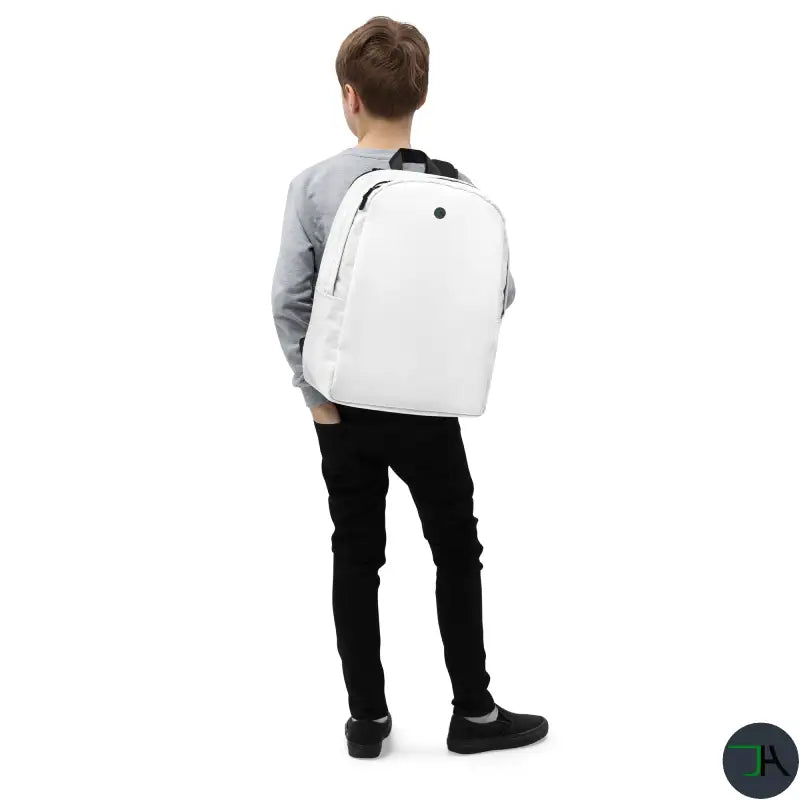 Chikara White Backpack: Minimalist Style, Spacious & Durable - Ideal for Women and Men, with Laptop Space child