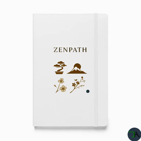 White 'Zenpath' branding and nature-themed illustrations on a white background