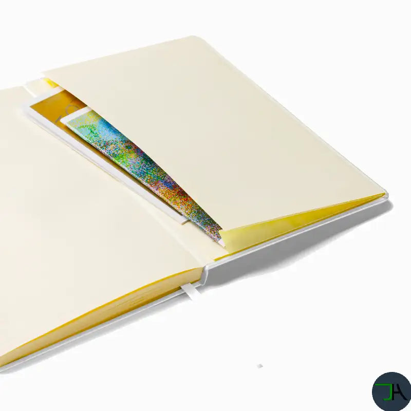 Notebook interior on a white background background