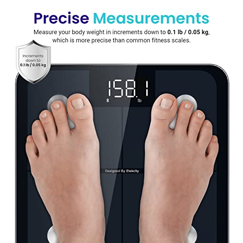 Smart Beauty Scale BMI Accurate to 0.05lb/0.02kg Bluetooth measurements