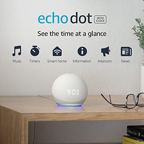 Smart speaker with clock and Alexa