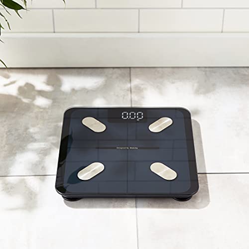 Smart Beauty Scale BMI Accurate to 0.05lb/0.02kg Bluetooth on the floor