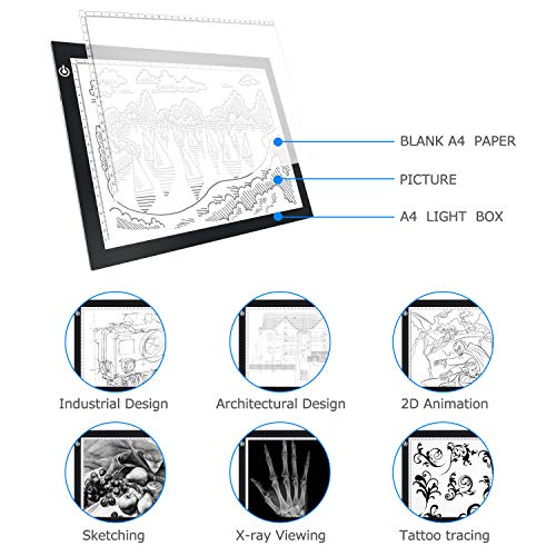 Tableau de copie de dessin portable A4 Tracing LED