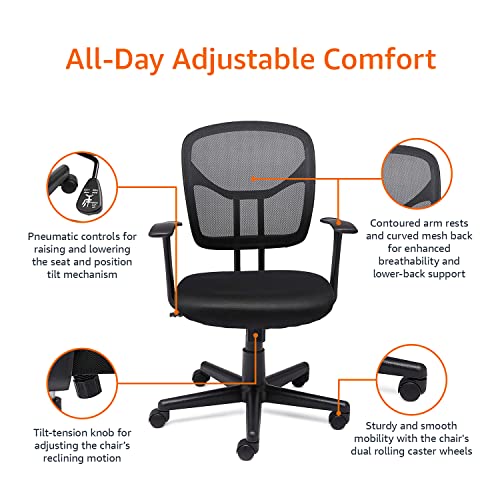Swivel Office Desk Chair with Armrests