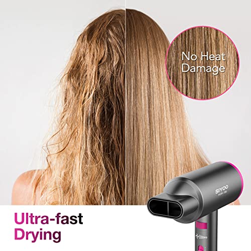 Hair Dryer with Diffuser Lightweight Portable Travel Hairdryer 1600W Ionic