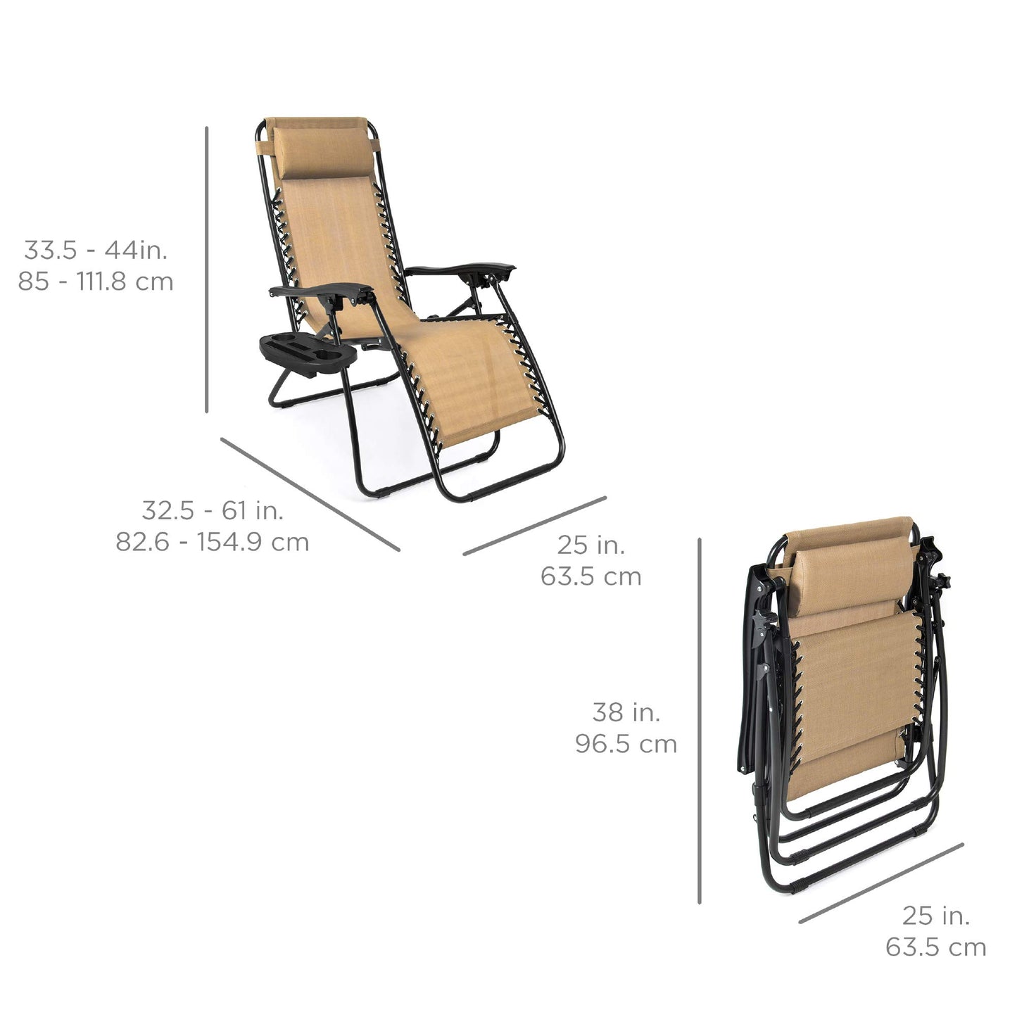 Lounge Chair Recliners Adjustable Set of 2