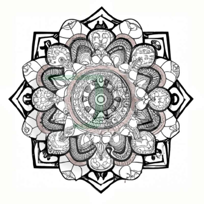 Coloring Pages for Adults and Kids - Theme Relaxing Mandala digital download escense