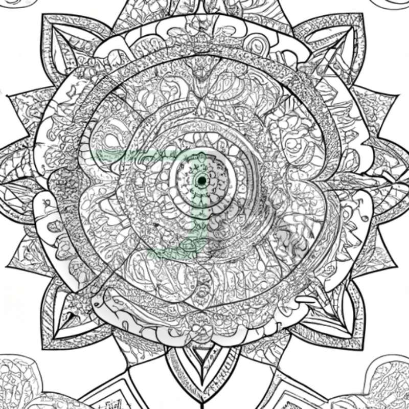 Coloring Pages for Adults and Kids - Theme Relaxing Mandala digital download perpetual