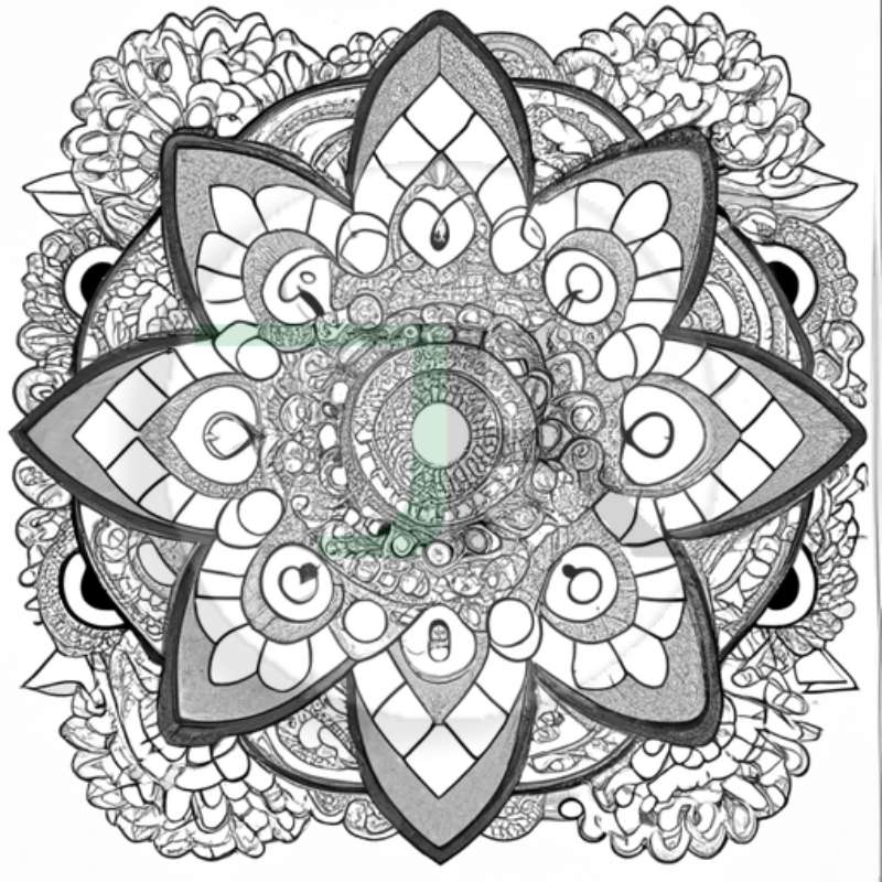 Coloring Pages for Adults and Kids - Theme Relaxing Mandala digital download detailed