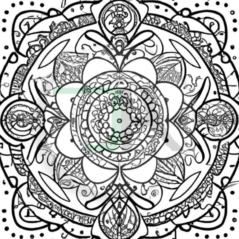 Coloring Pages for Adults and Kids - Theme Relaxing Mandala digital download psychart